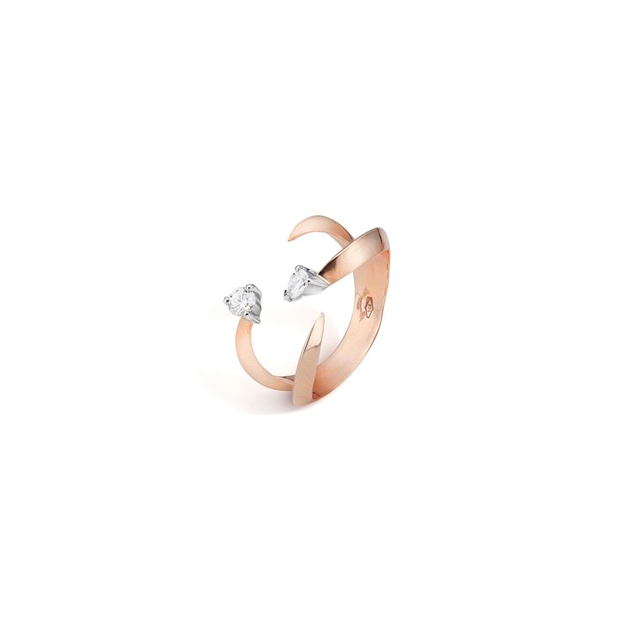 Anello 'Solis' quattro elementi in oro rosa SOLIS | AN4 1GC 1TOAU9R CT 0,25